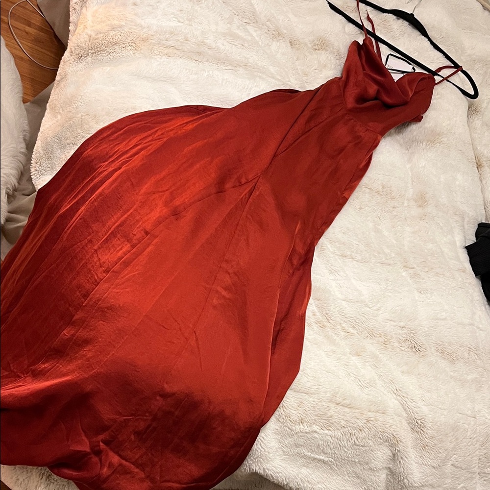 Elegant Red burnt orange Dress